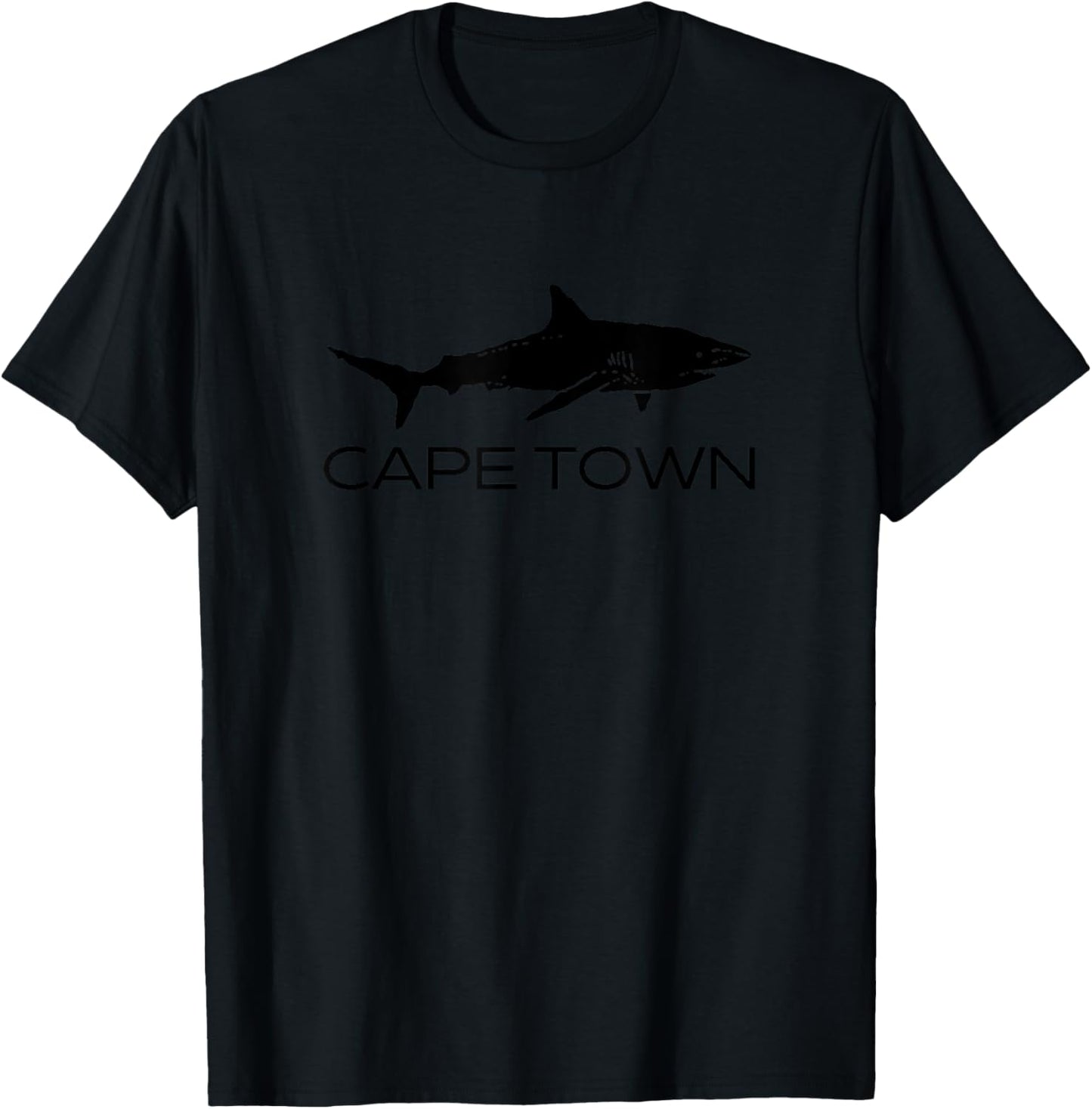 Cape Town South Africa Shark | Cape Town Shark Gift T-Shirt - T-Shirt | Black