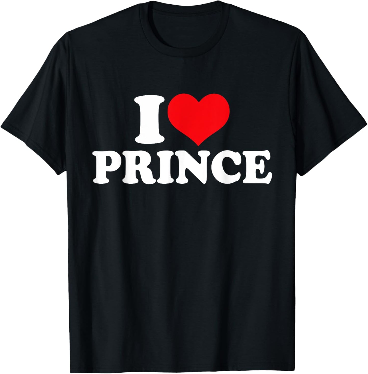 I Love Prince, I Heart Prince T-Shirt - T-Shirt | Black