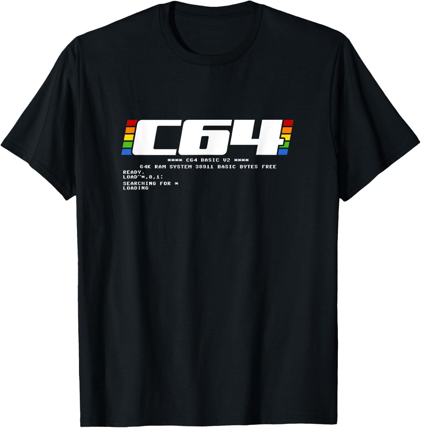 Retro Gaming Console C64 Computer Ready T-Shirt - T-Shirt | Black