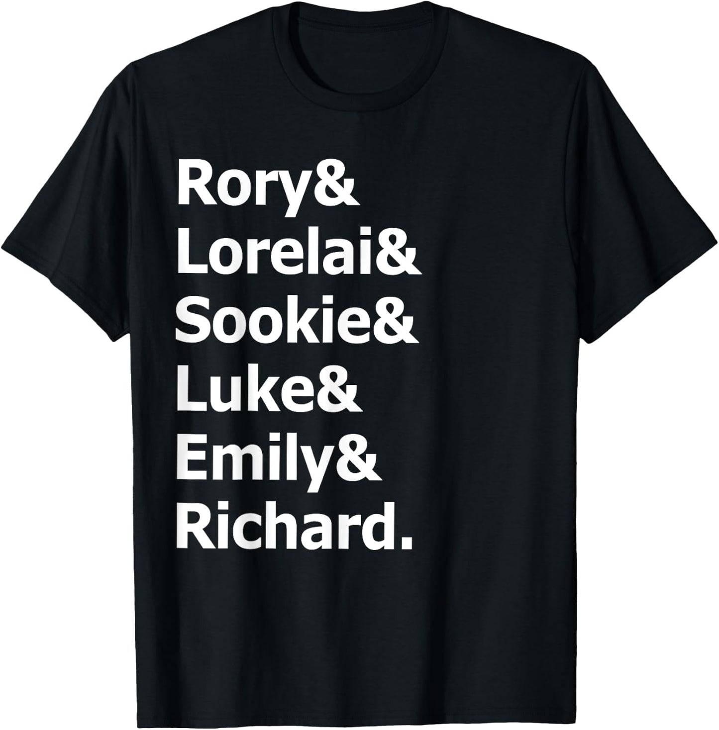 Rory and Lorelai and Sookie and Luke and Emily and Richard T-Shirt - T-Shirt | Black