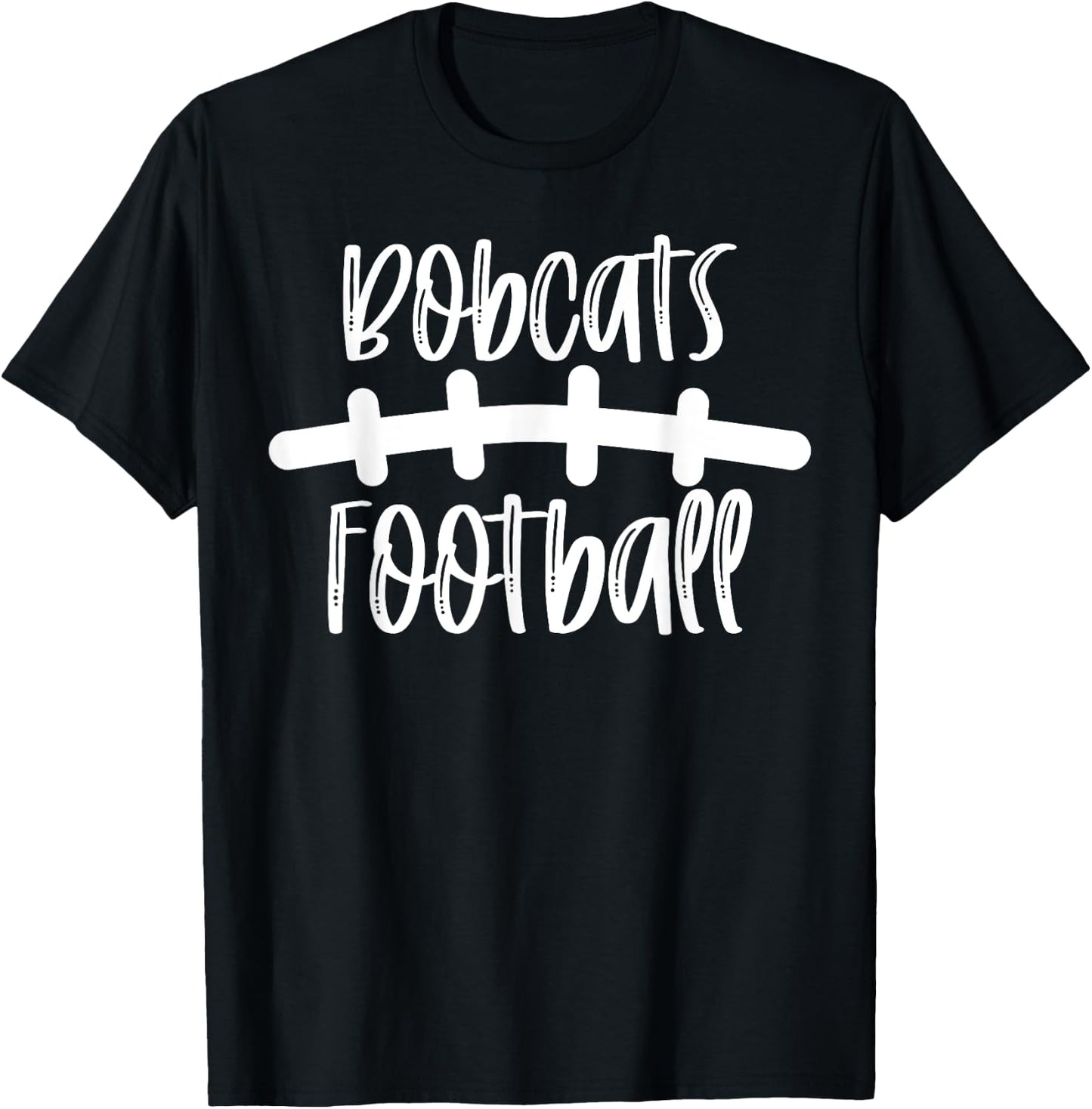 Bobcats Football School Spirit Team Mascot Game Night T-Shirt - T-Shirt | Black