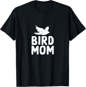 Bird Mom Design for Companion Bird Pet Owners T-Shirt - T-Shirt | Black