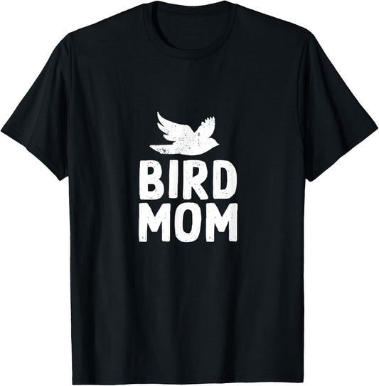 Bird Mom Design for Companion Bird Pet Owners T-Shirt - T-Shirt | Black