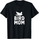 Bird Mom Design for Companion Bird Pet Owners T-Shirt - T-Shirt | Black