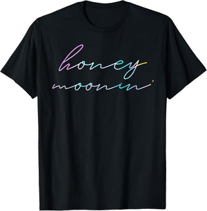 Couples Married Matching Honeymoon Vacation Honey Mooning T-Shirt - T-Shirt | Black