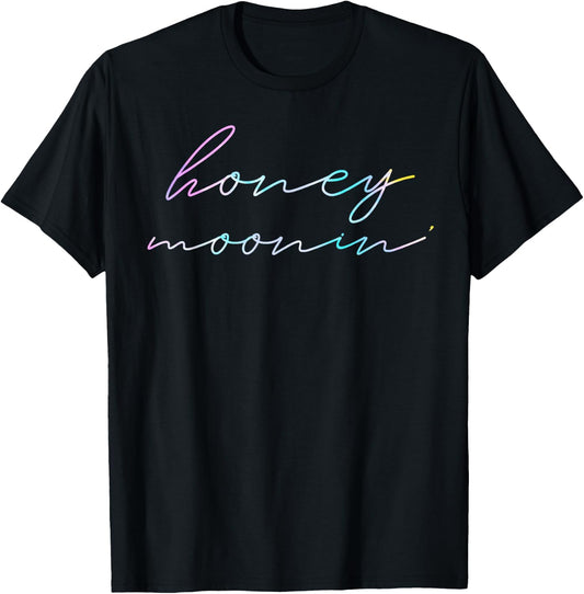 Couples Married Matching Honeymoon Vacation Honey Mooning T-Shirt - T-Shirt | Black