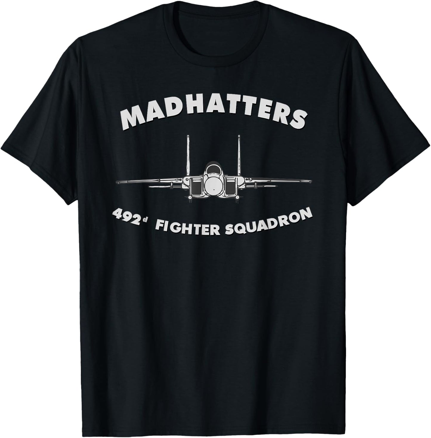 492nd Fighter Squadron The Madhatters T-Shirt - T-Shirt | Black