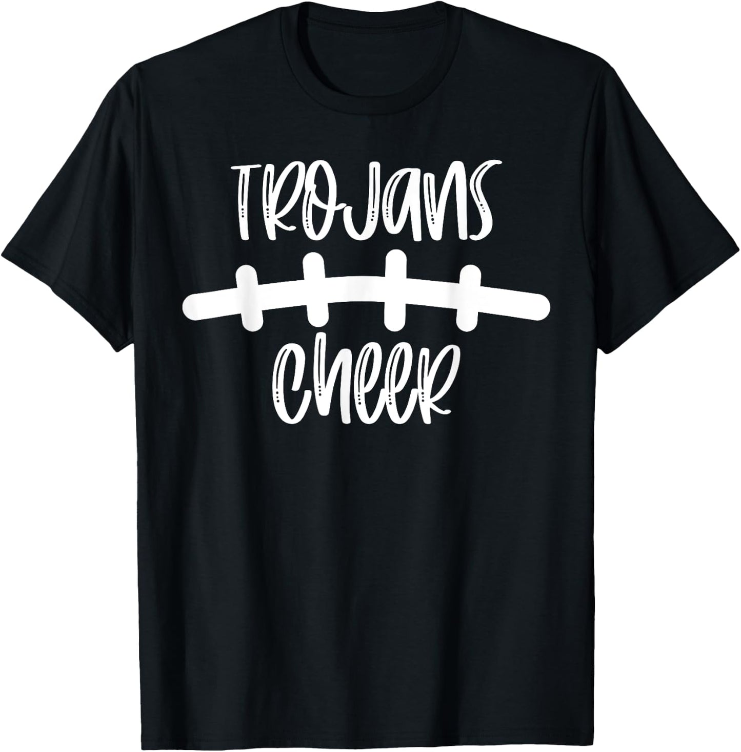 Trojans Cheer School Spirit Football Team Mascot Game Night T-Shirt - T-Shirt | Black