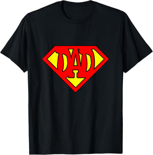 Superdad Super Dad Super Hero Superhero Father's Day Vintage T-Shirt - T-Shirt | Black