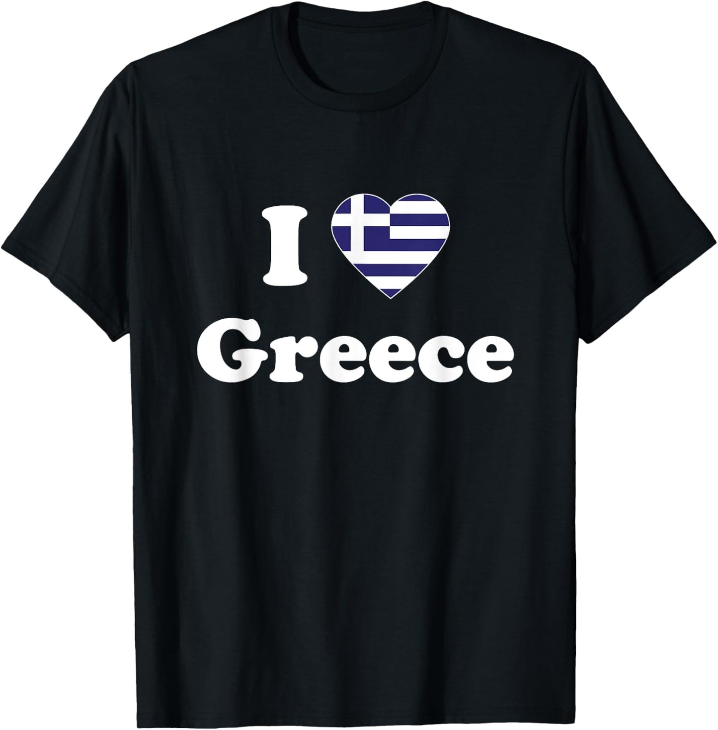 I Love Greece I Heart Greece Greek T-Shirt - T-Shirt | Black