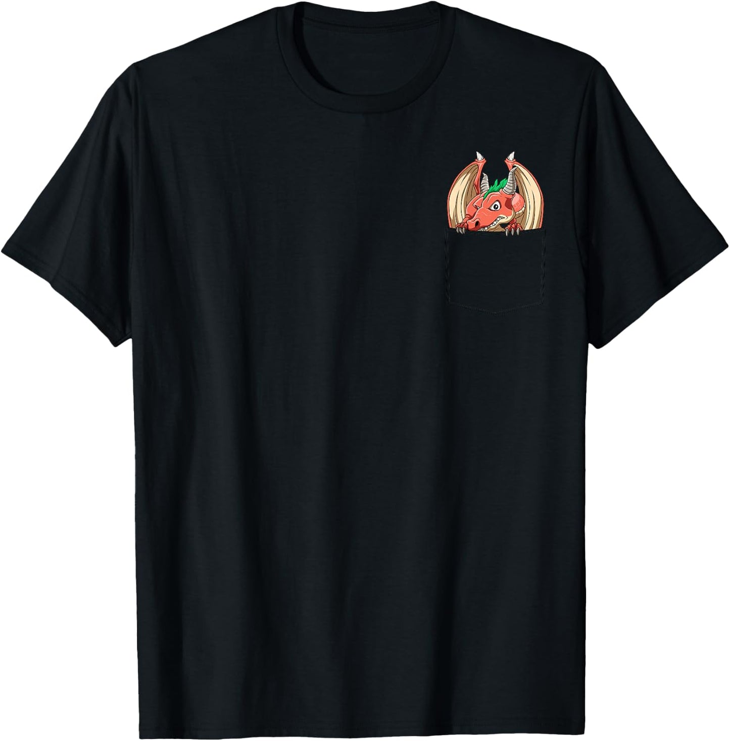 Dragon Pocket Dragon In Pocket Funny Dragon Peeking T-Shirt - T-Shirt | Black