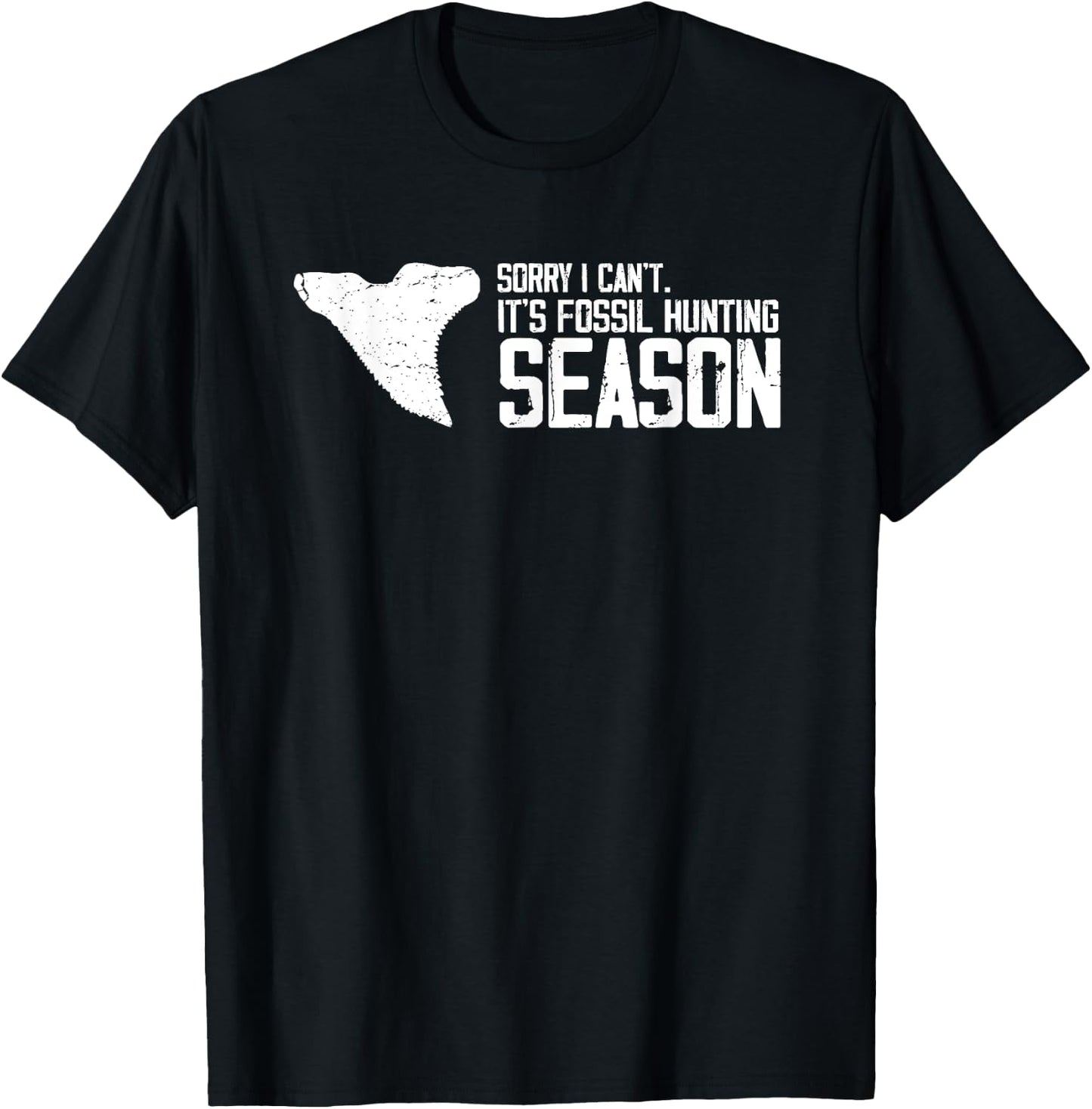 Fossil Tooth Hunter Design for Fossil Tooth Collector T-Shirt - T-Shirt | Black