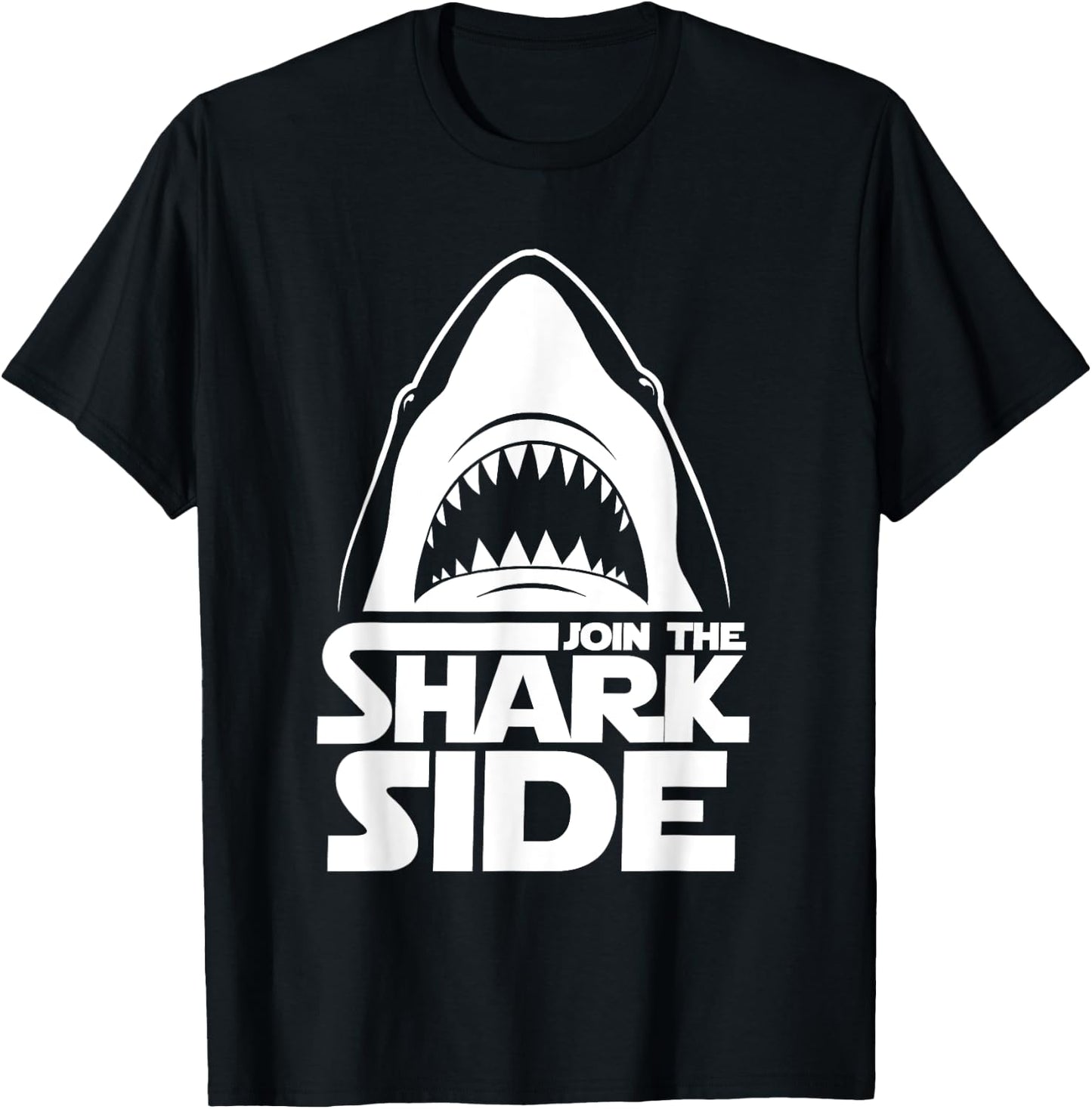 Join The Shark Side - Funny Shark Lover Ocean Wildlife T-Shirt - T-Shirt | Black