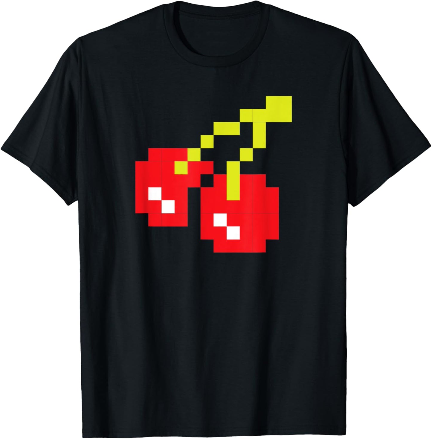 Pixel Cherries 80s Video Game Halloween Costume Easy Group T-Shirt - T-Shirt | Black