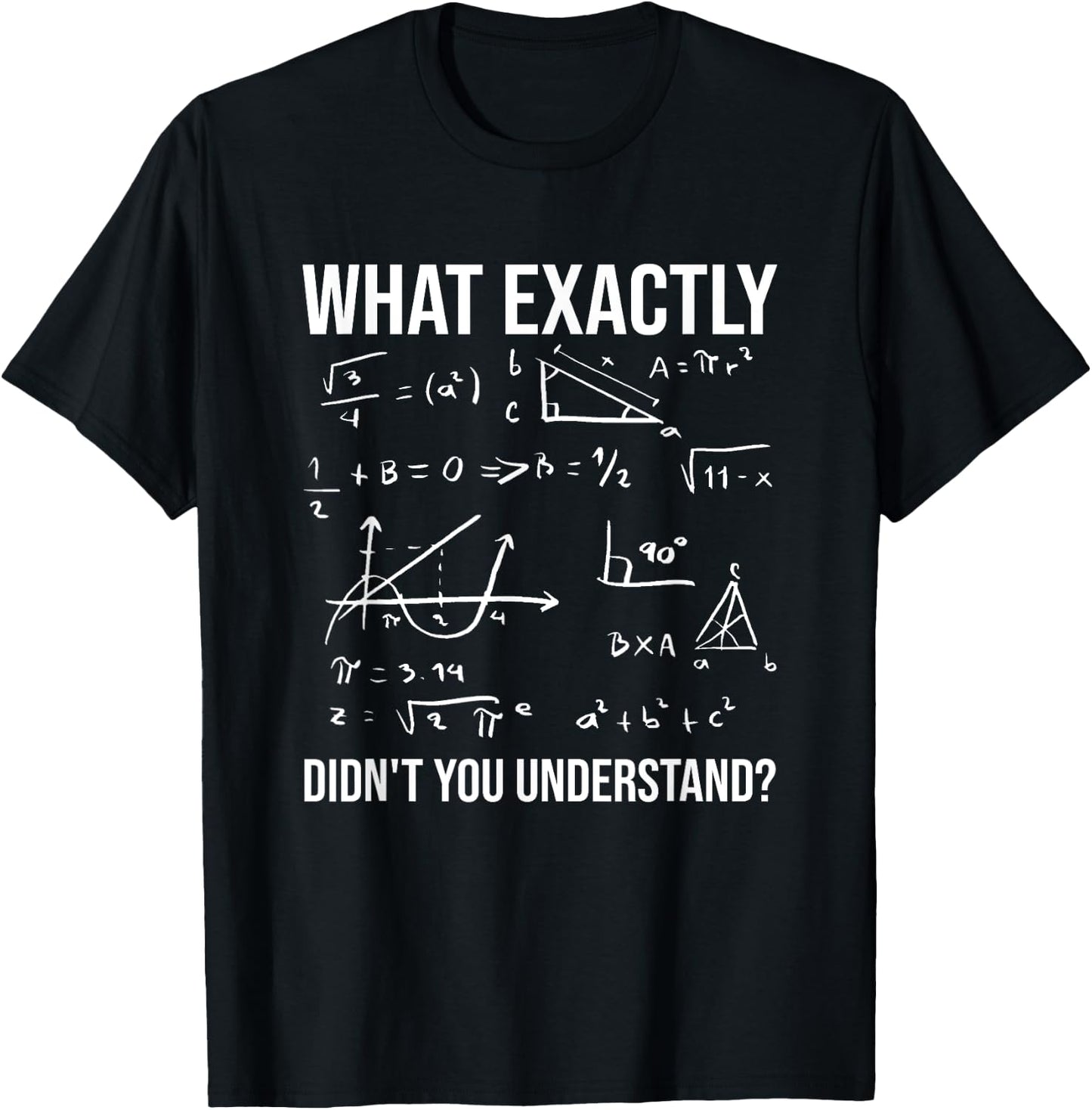 What exactly did you not understand? Funny math teacher? Men Women Kids T-Shirt - T-Shirt | Black