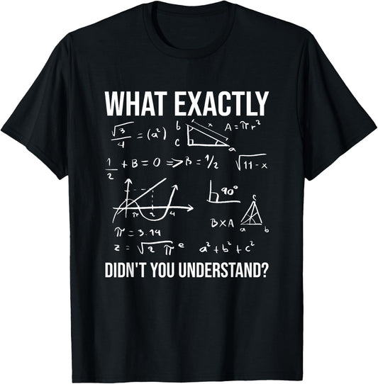 What exactly did you not understand? Funny math teacher? Men Women Kids T-Shirt - T-Shirt | Black