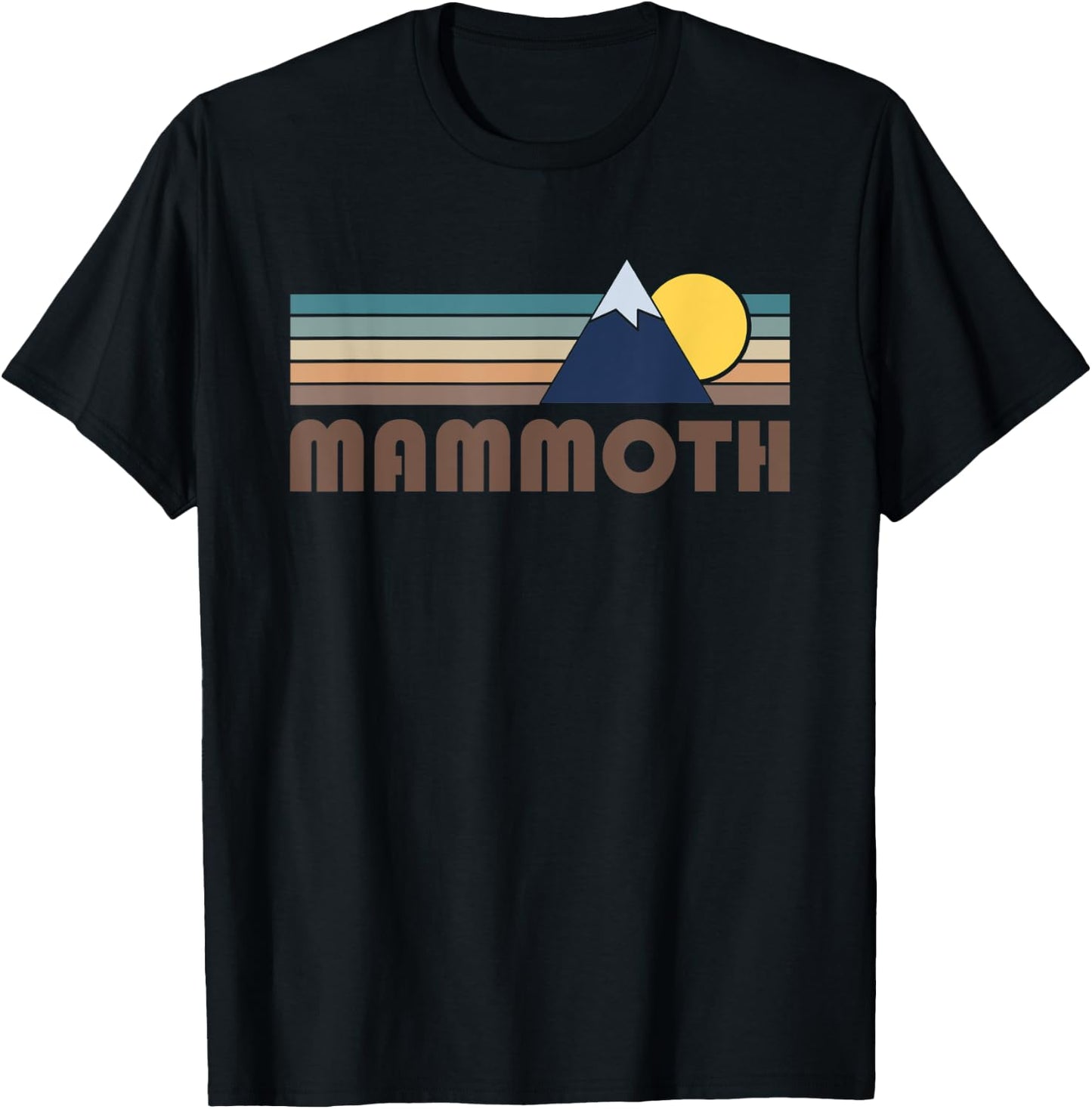 Mammoth California Retro Mountain T-Shirt - T-Shirt | Black