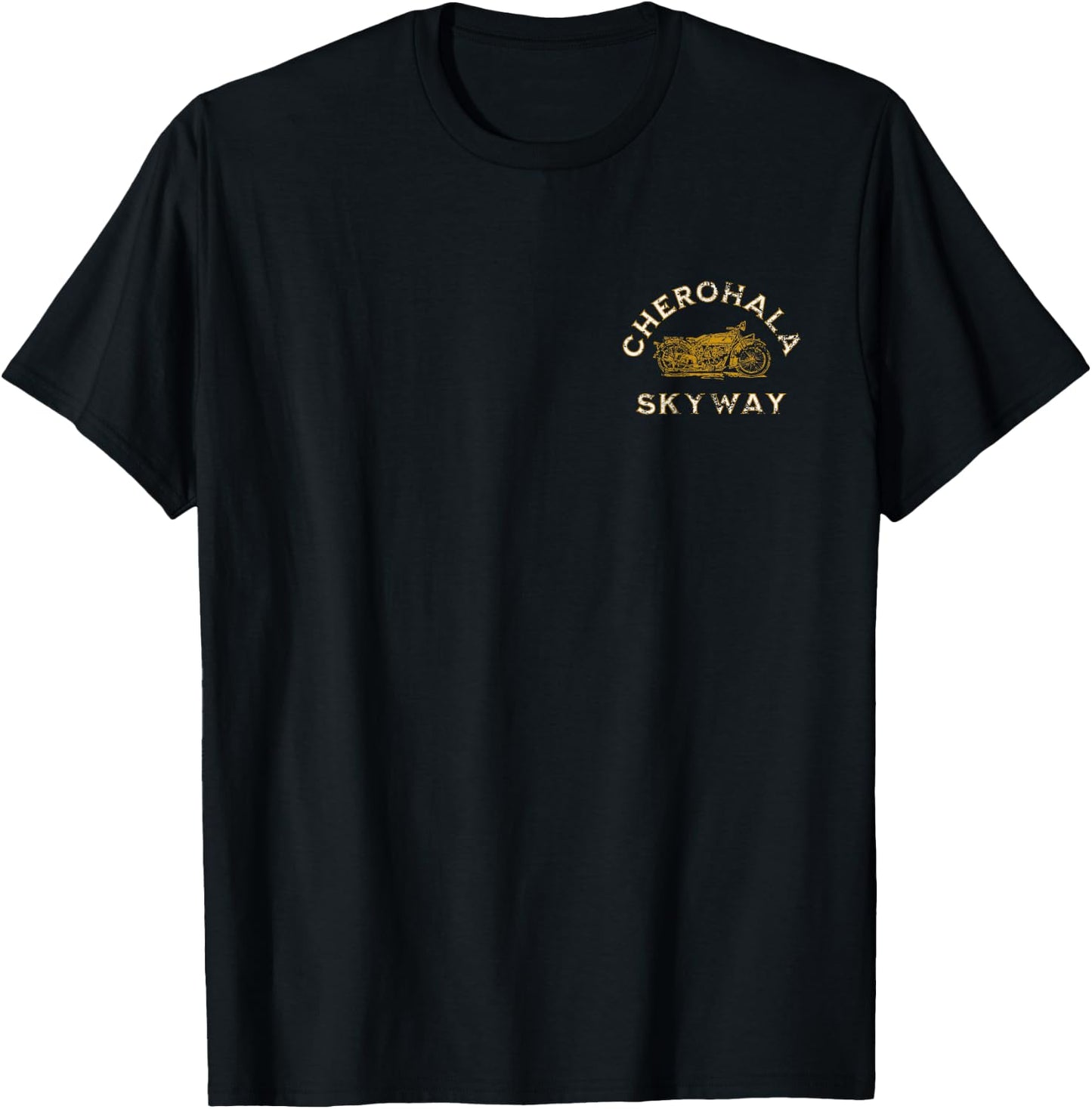 Cherohala Skyway NC TN USA Motorcycle Design T-Shirt - T-Shirt | Black