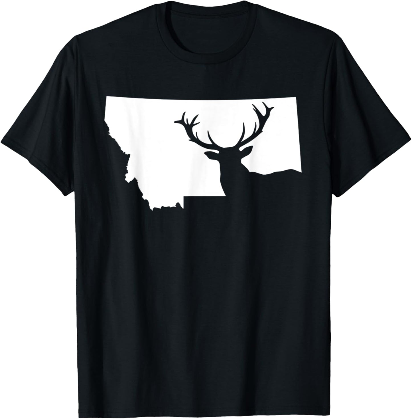 Montana Elk Hunting Cool Montana Hunters Hunting T-Shirt - T-Shirt | Black