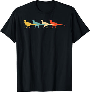 Pheasant Vintage Retro Bird Monal Animal Lover 60s 70s Gift T-Shirt - T-Shirt | Black