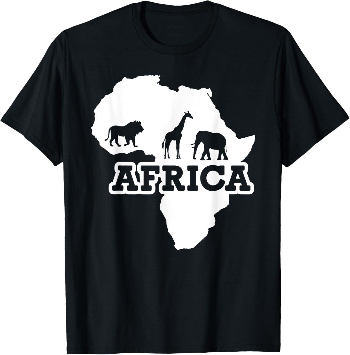 Africa Map T-Shirt - T-Shirt | Black