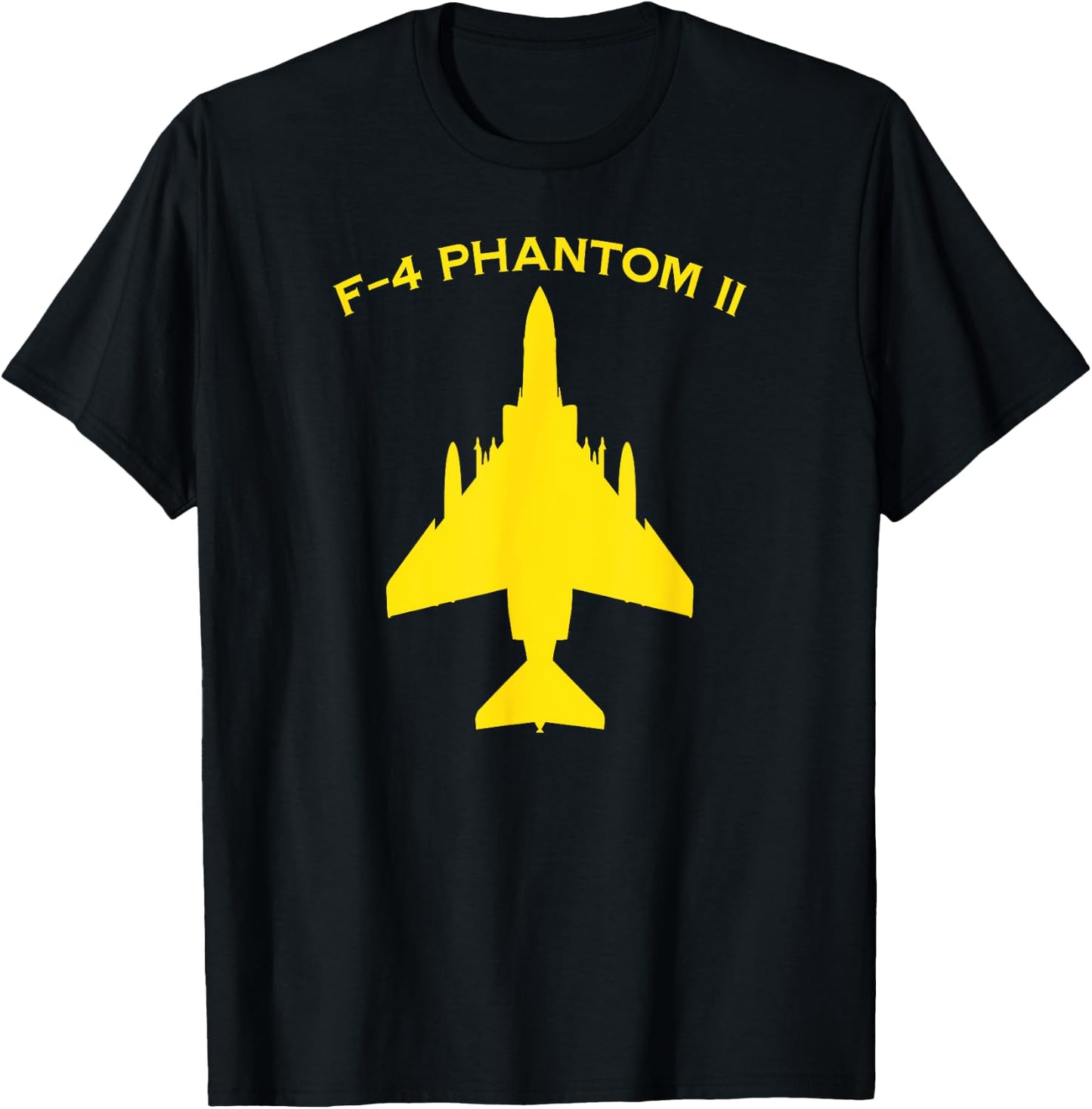 F-4 Phantom II Naval Fighter Bomber Jet Interceptor Aircraft T-Shirt - T-Shirt | Black