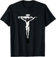 Catholic Crucified Jesus Christ black and white T-Shirt - T-Shirt | Black