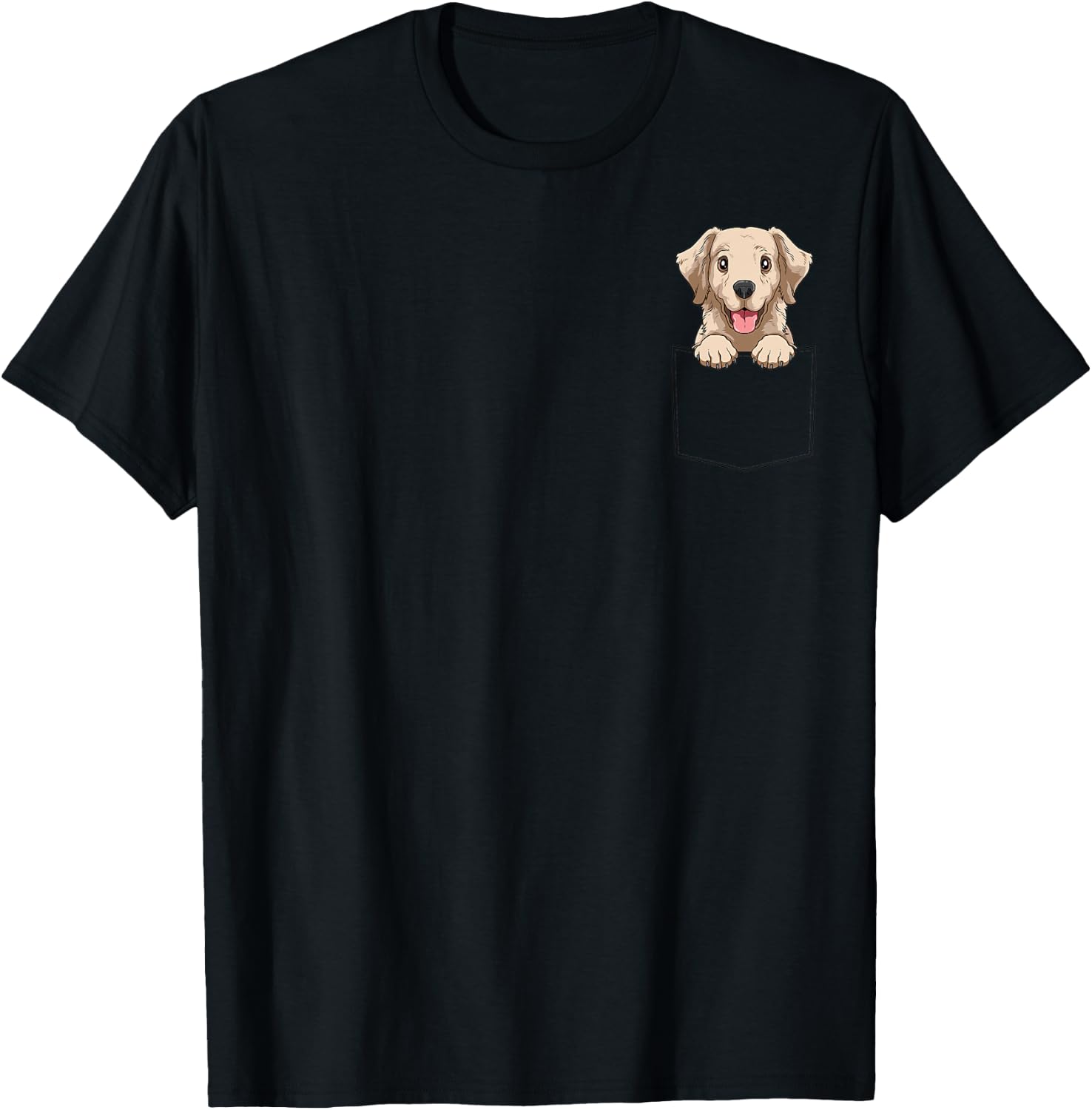Labrador Pocket Labrador In Pocket Labrador Dog Peeking Men Women Kids T-Shirt - T-Shirt | Black