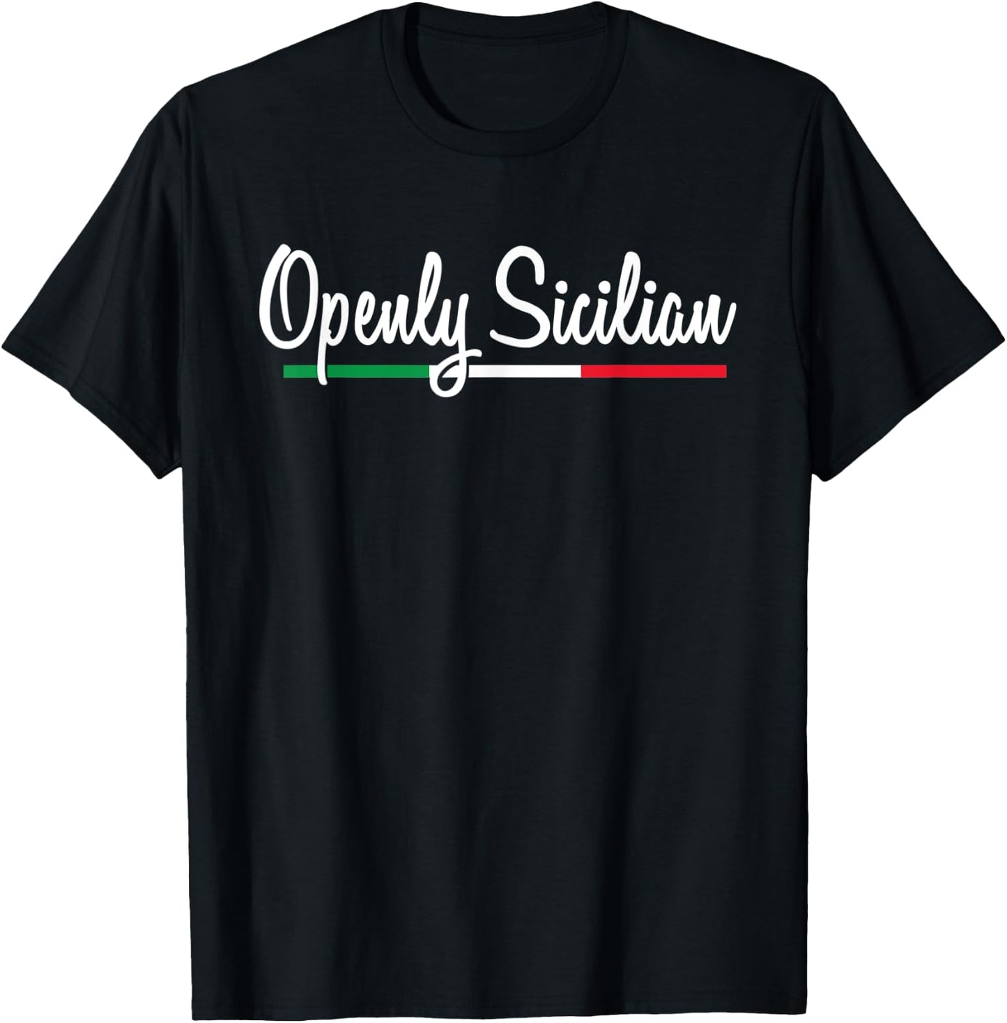 Funny Sicilian Pride - Openly Sicilian - Sicilia - Trinacria T-Shirt - T-Shirt | Black