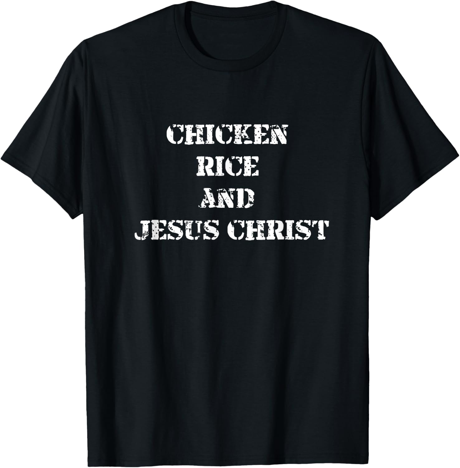Chicken Rice And Jesus Christ T-Shirt - T-Shirt | Black