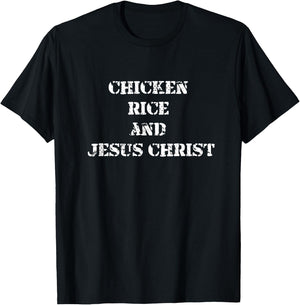 Chicken Rice And Jesus Christ T-Shirt - T-Shirt | Black