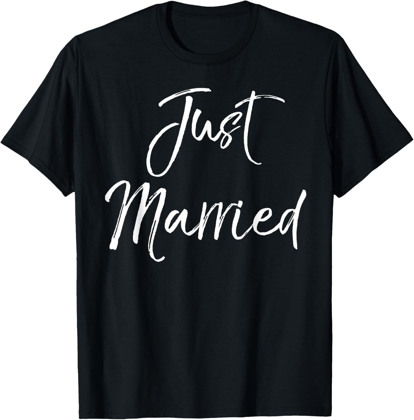 Just Married Shirt Cute Wedding Shirt for Couples After T-Shirt - T-Shirt | Black