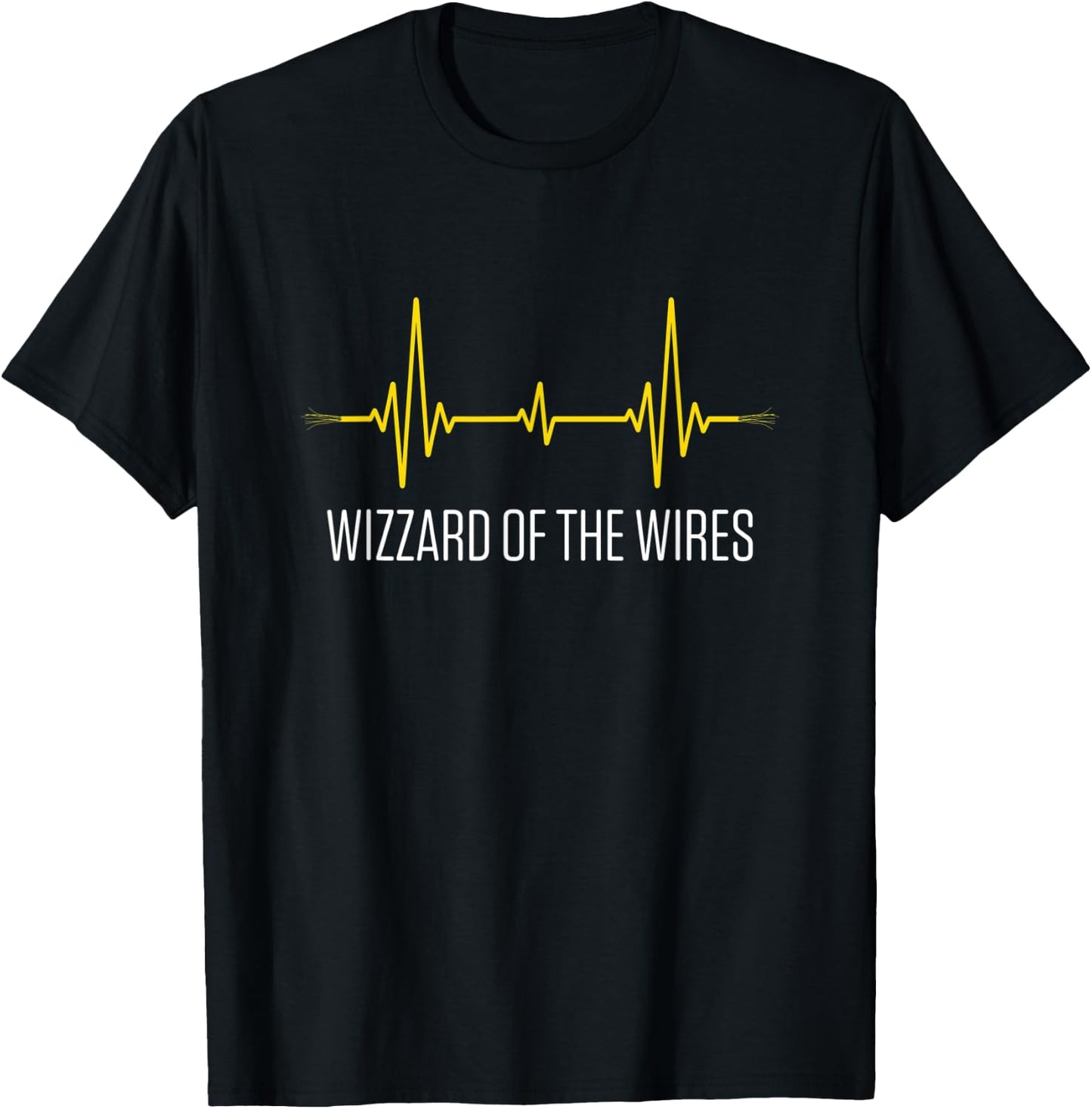Heartbeat Wizard of Wires Electrical Specialist T-Shirt - T-Shirt | Black