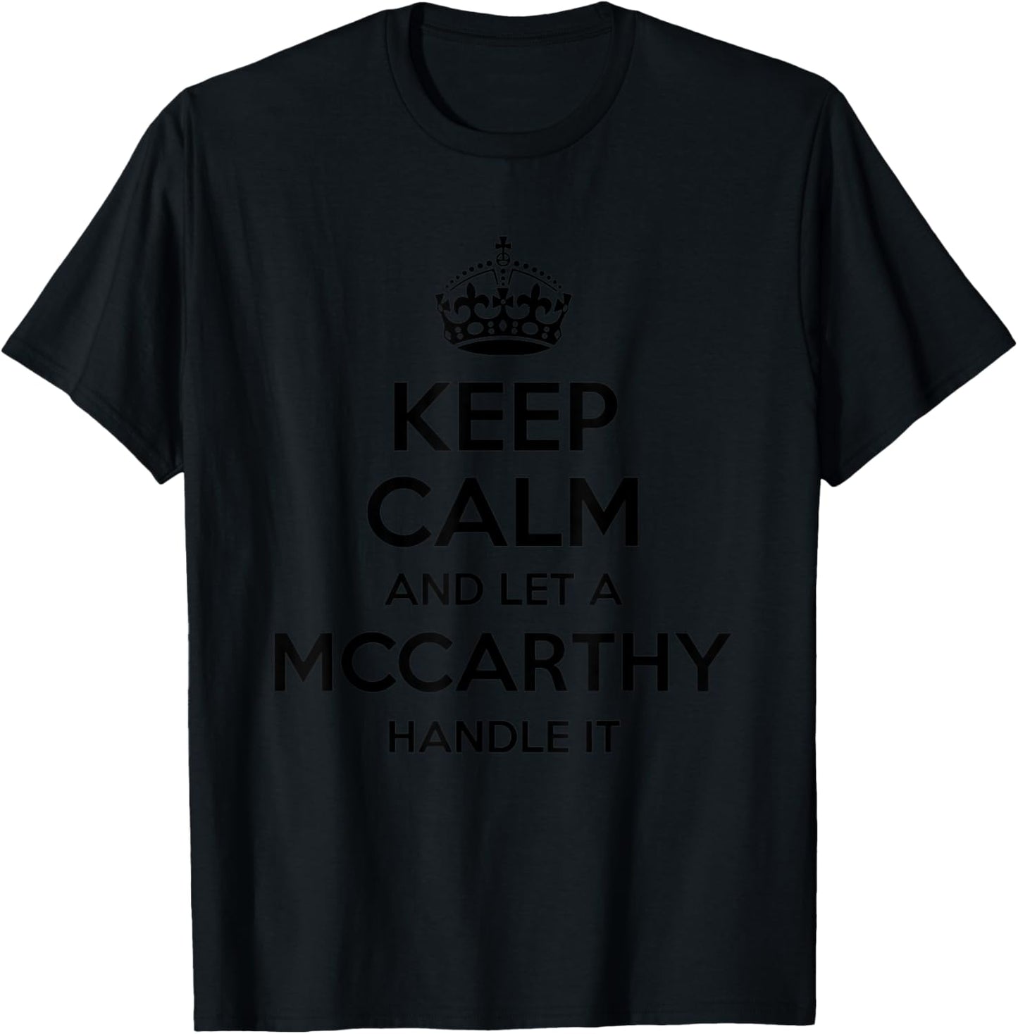 MCCARTHY Funny Surname Family Tree Birthday Reunion Gift T-Shirt - T-Shirt | Black
