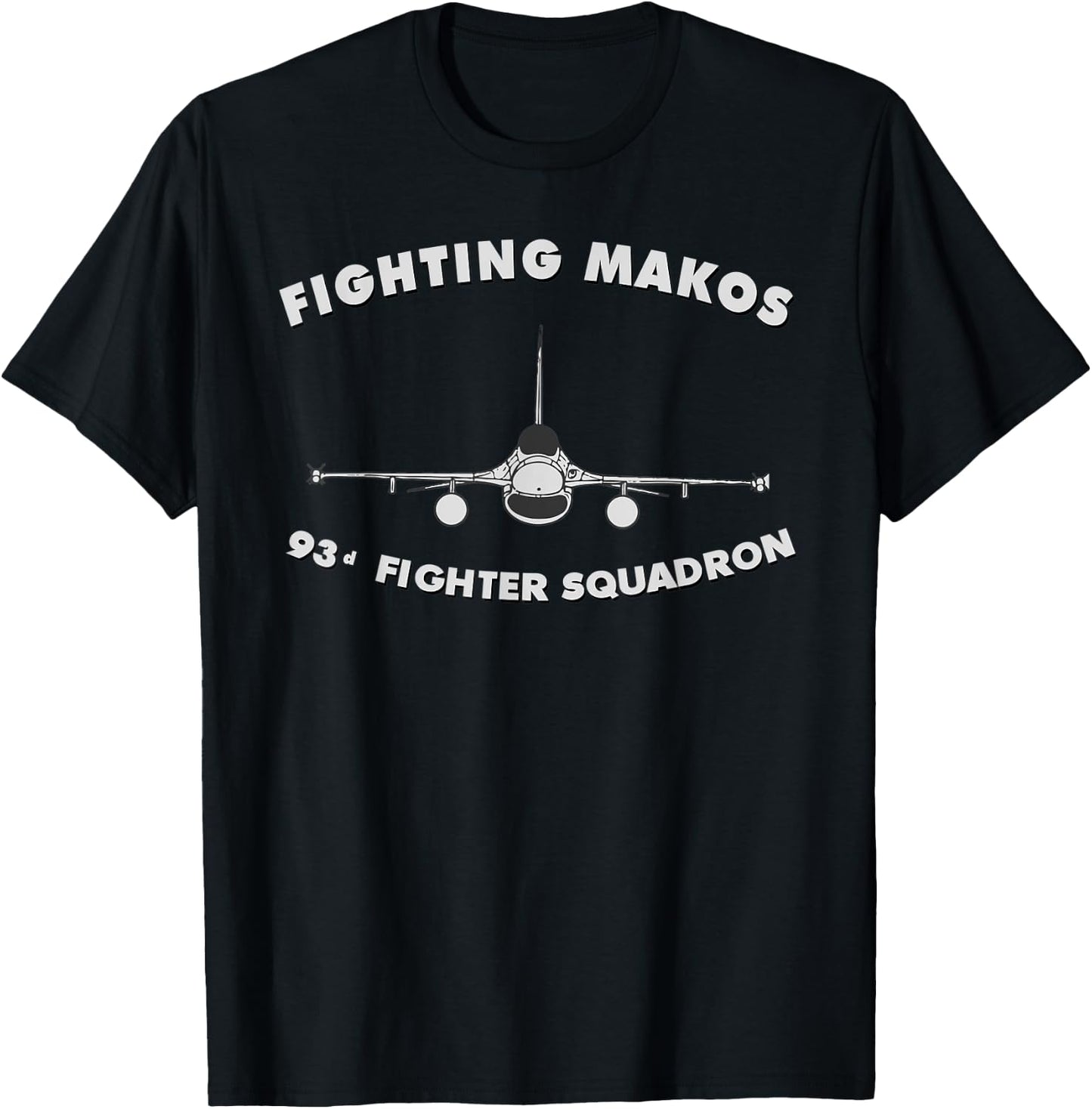 93rd Fighter Squadron The Fighting Makos T-Shirt - T-Shirt | Black