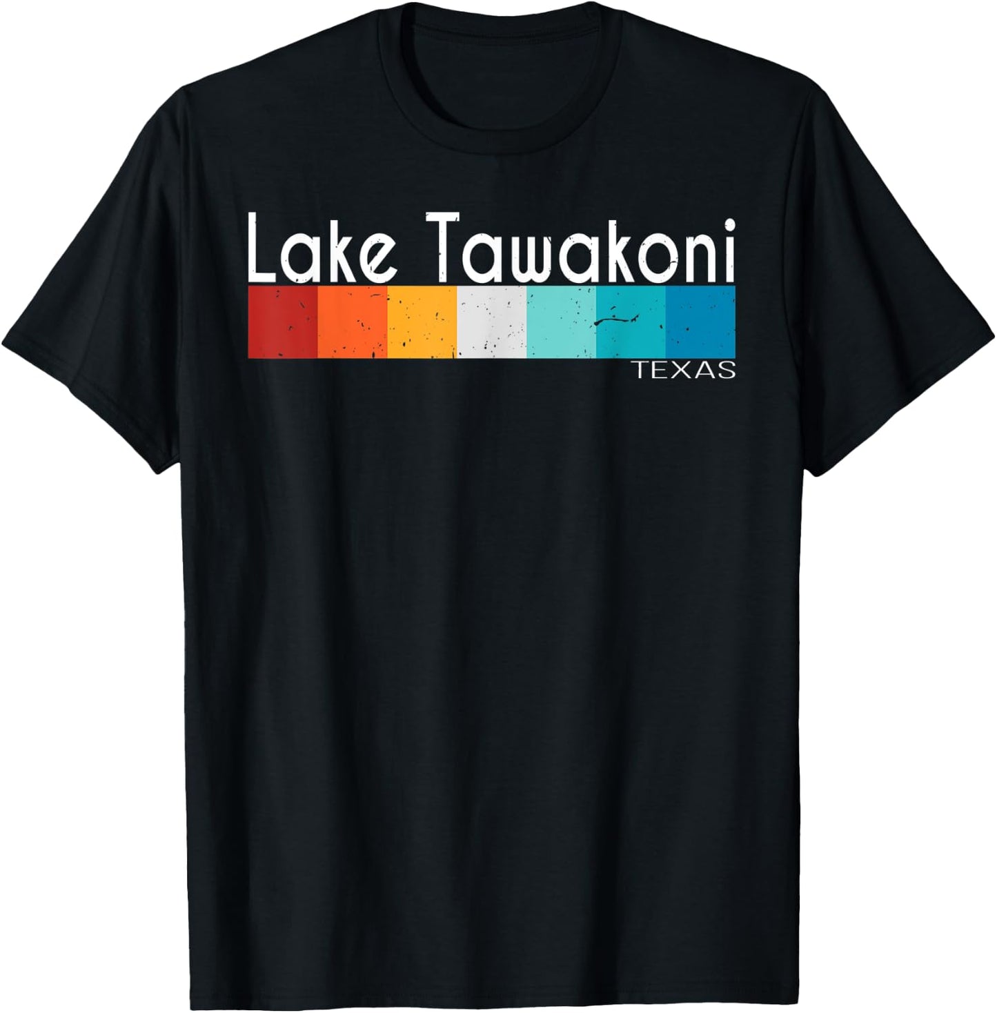 Vintage Retro Lake Tawakoni Texas Women Men Souvenirs T-Shirt - T-Shirt | Black