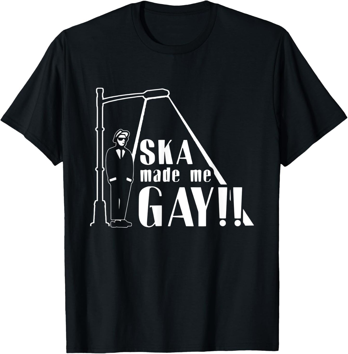 Ska Made Me Gay | music genre T-Shirt - T-Shirt | Black