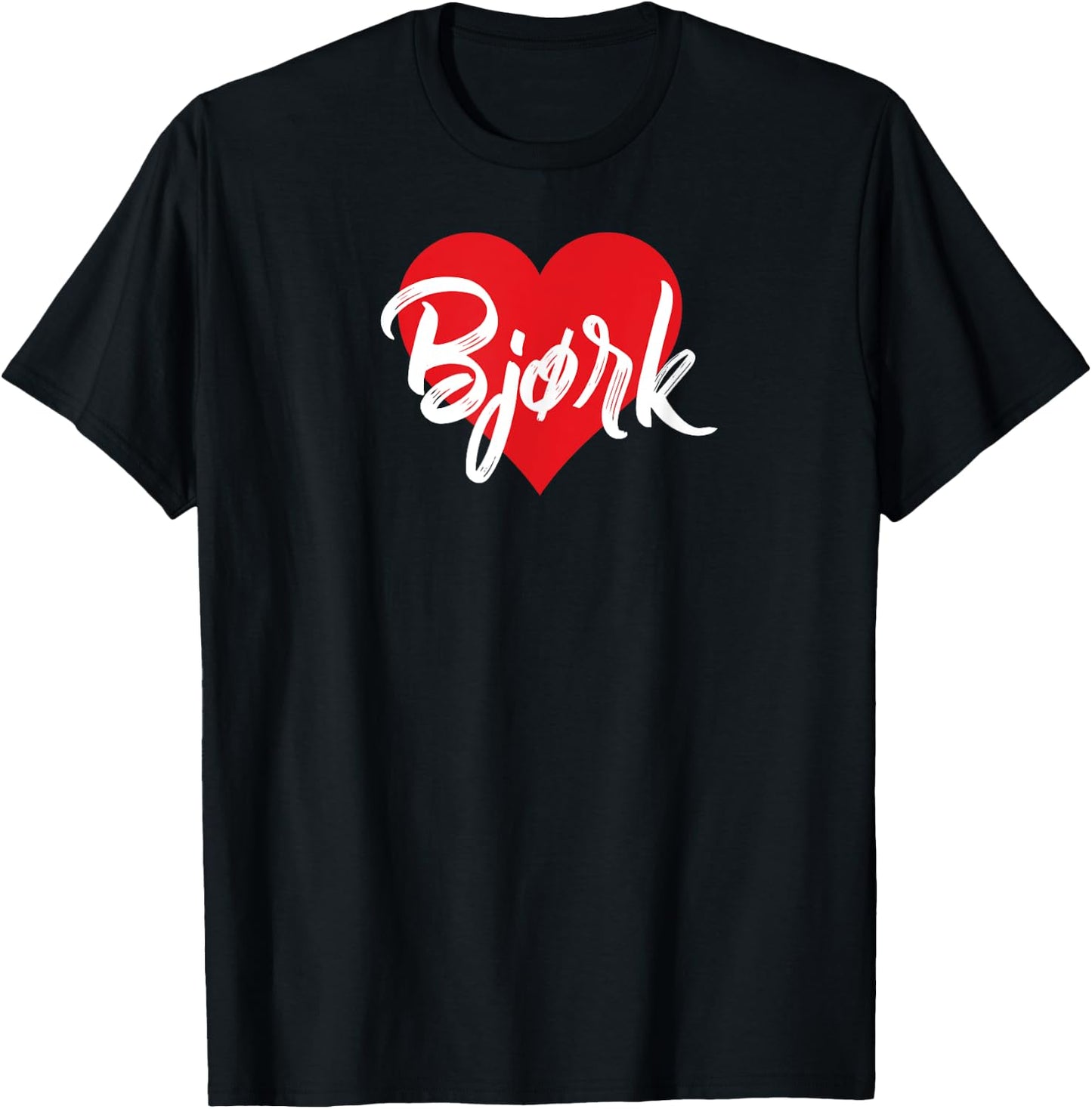 Ich Liebe Bjørk First Name Love Heart T-Shirt - T-Shirt | Black