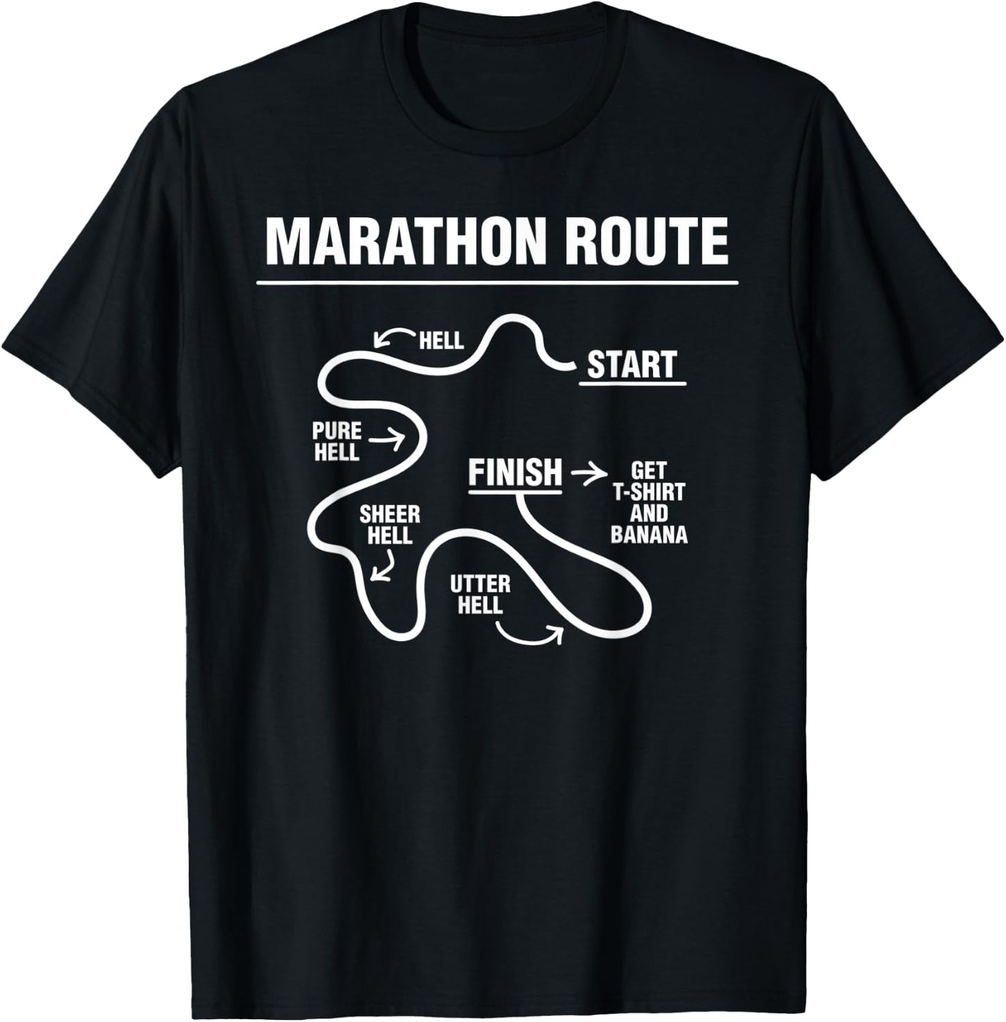Funny Marathon T-Shirt - T-Shirt | Black
