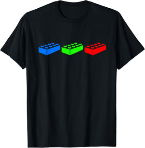 Building Blocks Bricks Master Builder Engineer Construction Small T-Shirt - T-Shirt | Black
