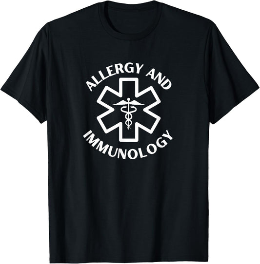 Allergy and Immunology Doctor Nurse Medical Caduceus T-Shirt - T-Shirt | Black