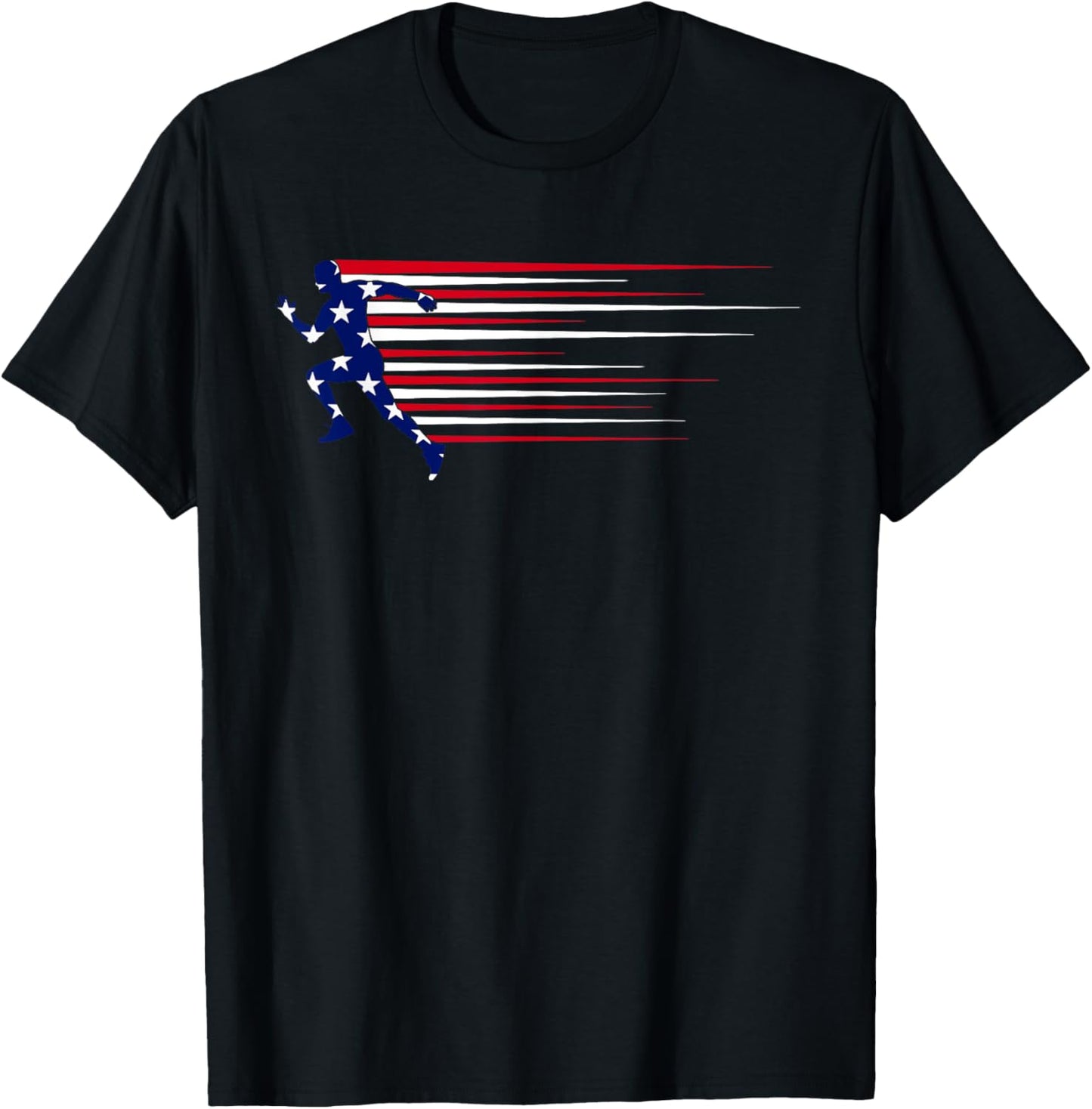 Best USA American Flag Track And Field Gift Team Men Women T-Shirt - T-Shirt | Black