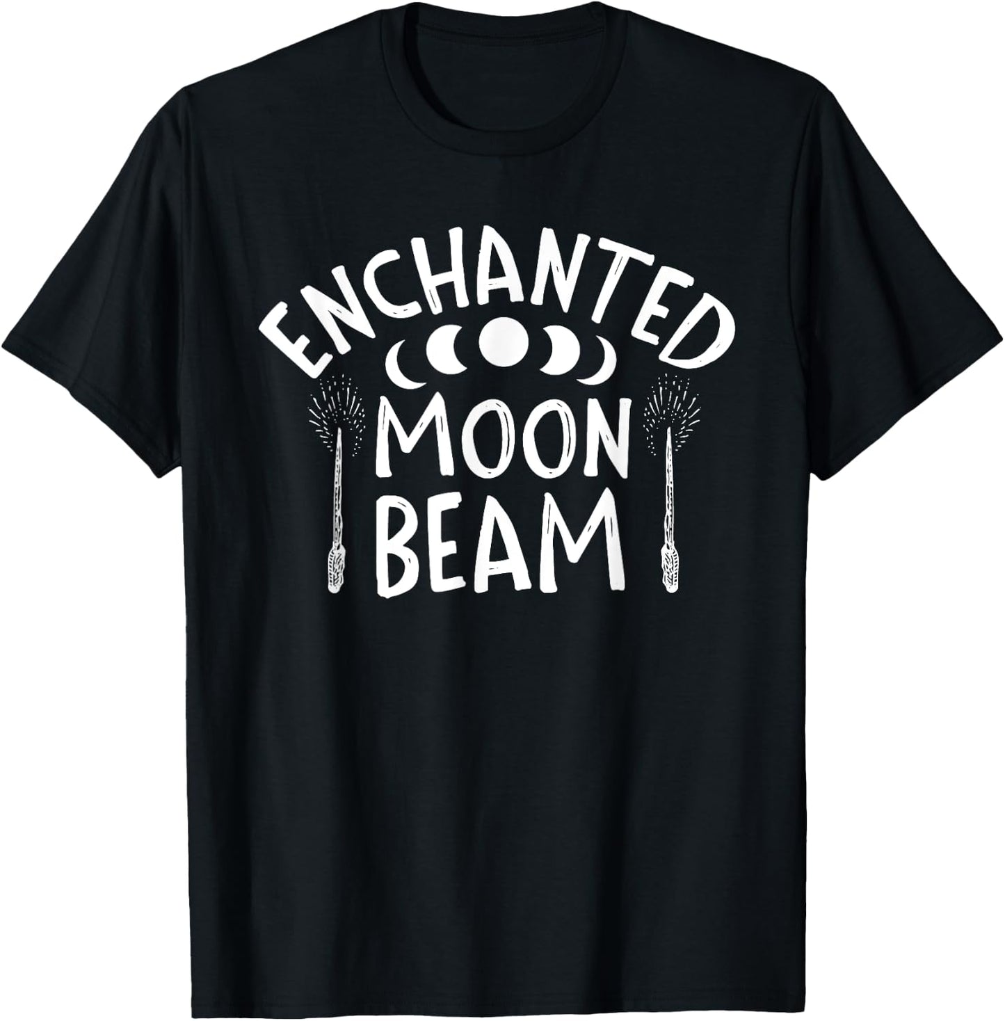 Mystical And Magical Enchanted Moon Beam Star Child T-Shirt - T-Shirt | Black