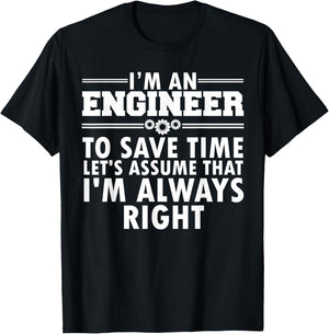 Funny Engineer Art Men Women Professional Engineer Student T-Shirt - T-Shirt | Black