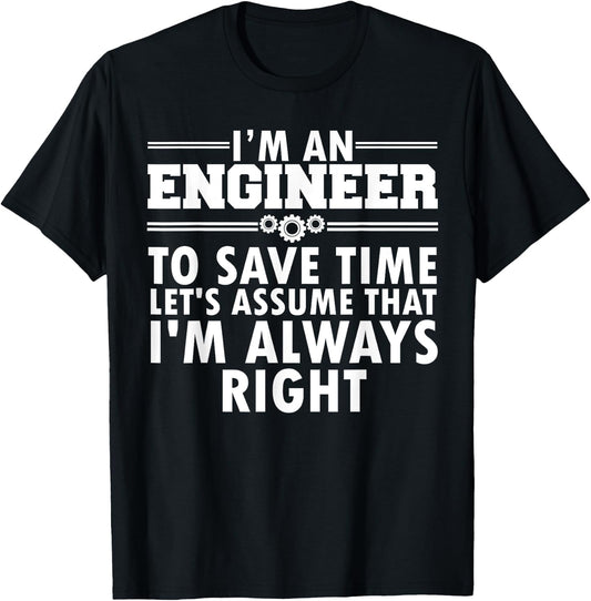 Funny Engineer Art Men Women Professional Engineer Student T-Shirt - T-Shirt | Black