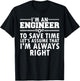 Funny Engineer Art Men Women Professional Engineer Student T-Shirt - T-Shirt | Black
