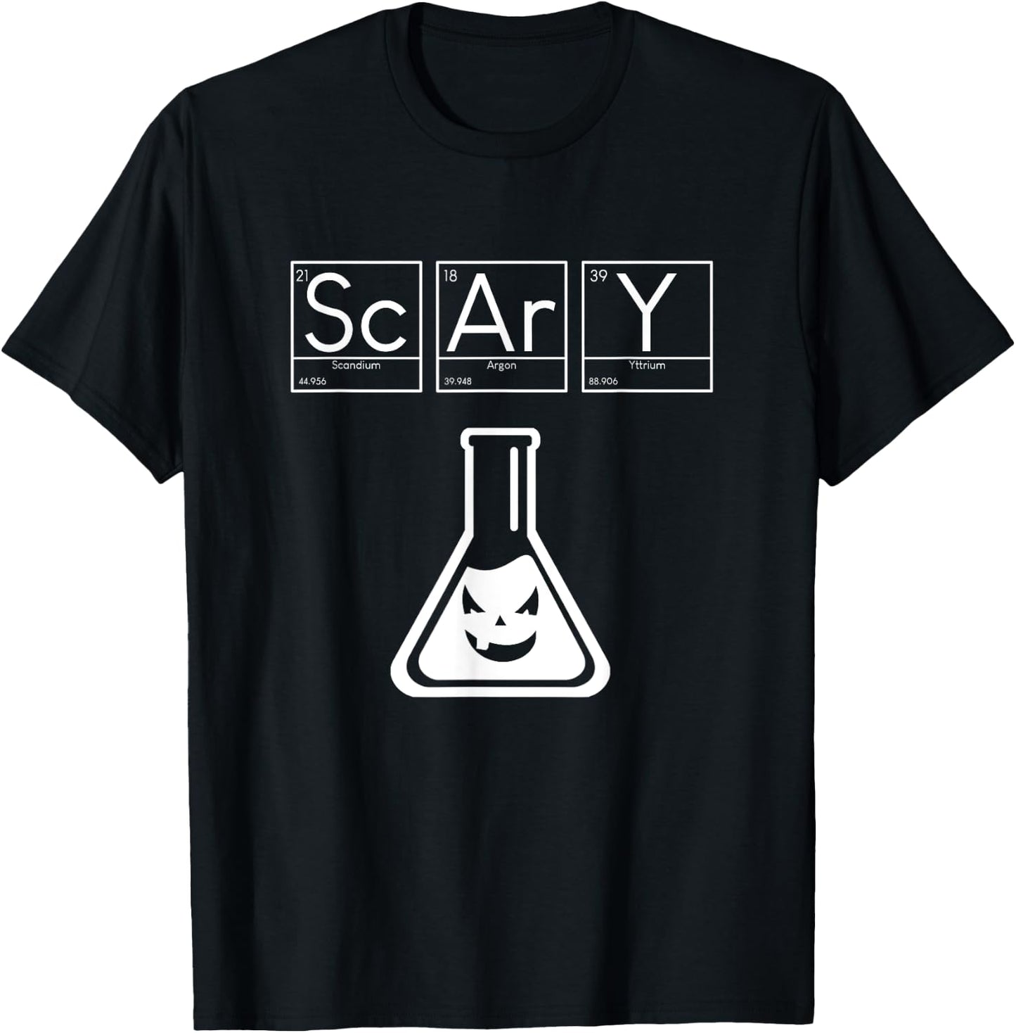 Scary periodic table halloween science T-Shirt - T-Shirt | Black