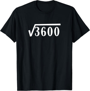 Square Root 60 Year Old Gift Funny Teacher 60th Birthday T-Shirt - T-Shirt | Black
