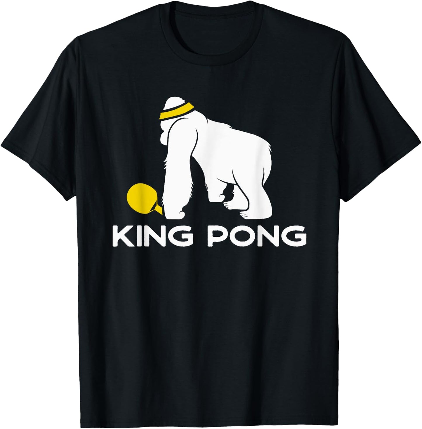 Table Tennis Gift Ping Pong Player - Funny King Pong T-Shirt - T-Shirt | Black