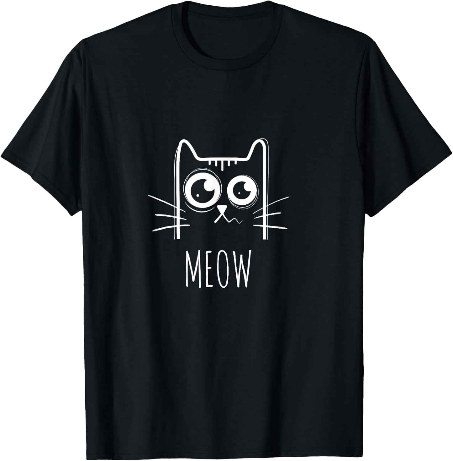 Meow Cat Meow Kitty Cute Cats Mom And Cat Dad Women T-Shirt - T-Shirt | Black